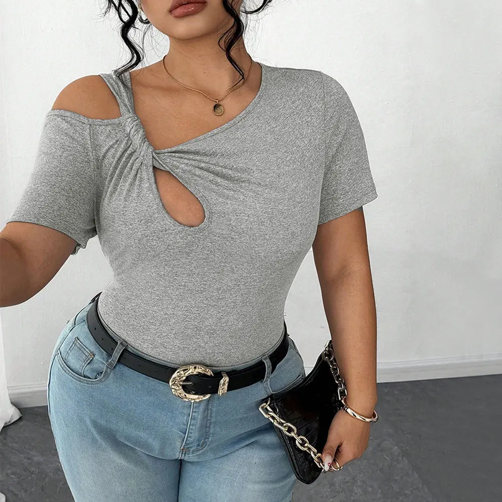 Plus Size Women's Fashion and Simple T-shirt Kink Design Irregular Short Top My Body My Choice Oversized T Shirt Y2k Top
Plus Size Women's Fashion and Simple T-shirt Kink Design Irregular Short Top My Body My Choice Oversized T Shirt Y2k Top