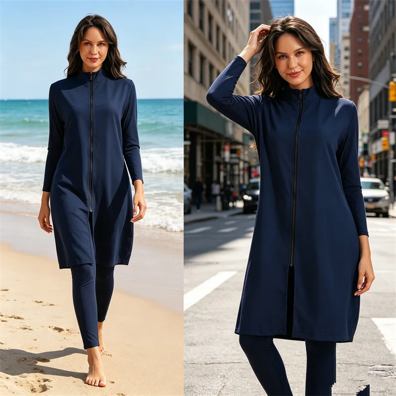 3PCS Burkini Femme Musulmane Maillot De Bain Muslim Set Women Zipper Swimwears Swimsuit Islam Bathing Suit Beachwear Swim Wear
3PCS Burkini Femme Musulmane Maillot De Bain Muslim Set Women Zipper Swimwears Swimsuit Islam Bathing Suit Beachwear Swim Wear
