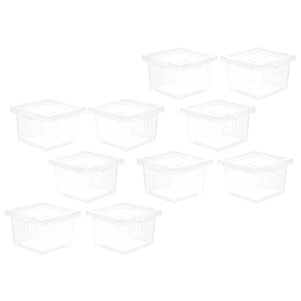 10pcs Insect Rearing Box Clear Containers Reptile Terrarium Gecko Tank Spider Enclosure Feeding Plastic Easy
10pcs Insect Rearing Box Clear Containers Reptile Terrarium Gecko Tank Spider Enclosure Feeding Plastic Easy