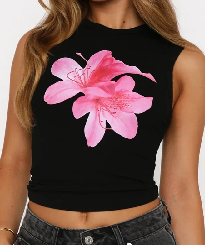 Sexy Spicy Girl Flower Print Vest Top for Summer Women, Elegant and Casual Slim Fit Solid Color Knitted Sleeveless Vest Top
Sexy Spicy Girl Flower Print Vest Top for Summer Women, Elegant and Casual Slim Fit Solid Color Knitted Sleeveless Vest Top