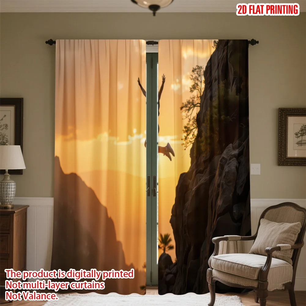 2D flat printing 2pcs Curtain Sunset Cliff Jumping Digital Printed Polyester Drapes All Season Party & Holiday Decor Use for
2D flat printing 2pcs Curtain Sunset Cliff Jumping Digital Printed Polyester Drapes All Season Party & Holiday Decor Use for