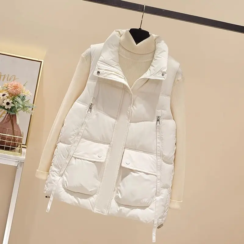 Non Washable Solid Color Versatile Cotton Jacket Vest Korean Version Camisole Sleeveless Thick Warm Vest Jacket
Non Washable Solid Color Versatile Cotton Jacket Vest Korean Version Camisole Sleeveless Thick Warm Vest Jacket