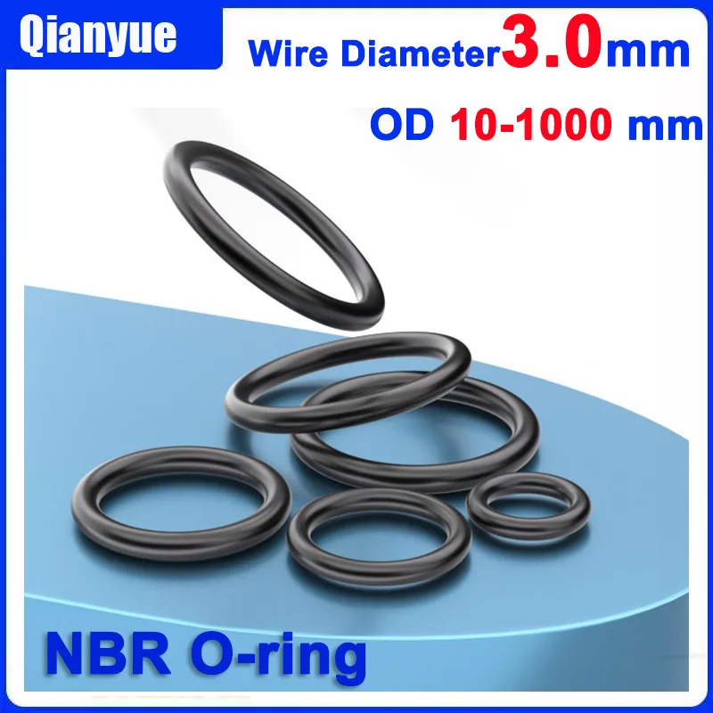 NBR O-Rings 3mm Cord OD 8-1000mm - Oil Resistant & Anti-Aging Rubber Seals for Industrial/Piping (Wear-Resistant, In Stock)
NBR O-Rings 3mm Cord OD 8-1000mm - Oil Resistant & Anti-Aging Rubber Seals for Industrial/Piping (Wear-Resistant, In Stock)