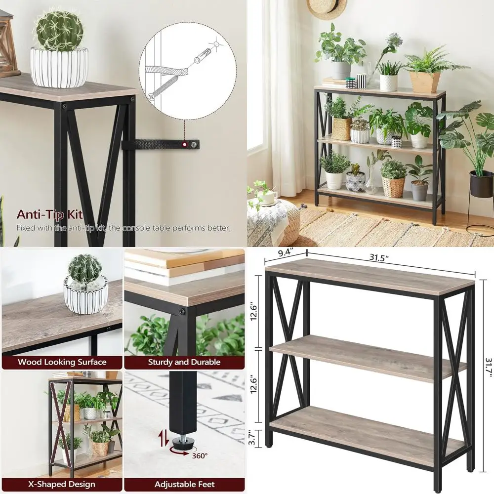 3-х уровневый узкий консольный столик для прихожей, прихожей, кухни, гостиной, спальни — простая сборка, сежевая отделка
3-х уровневый узкий консольный столик для прихожей, прихожей, кухни, гостиной, спальни — простая сборка, сежевая отделка