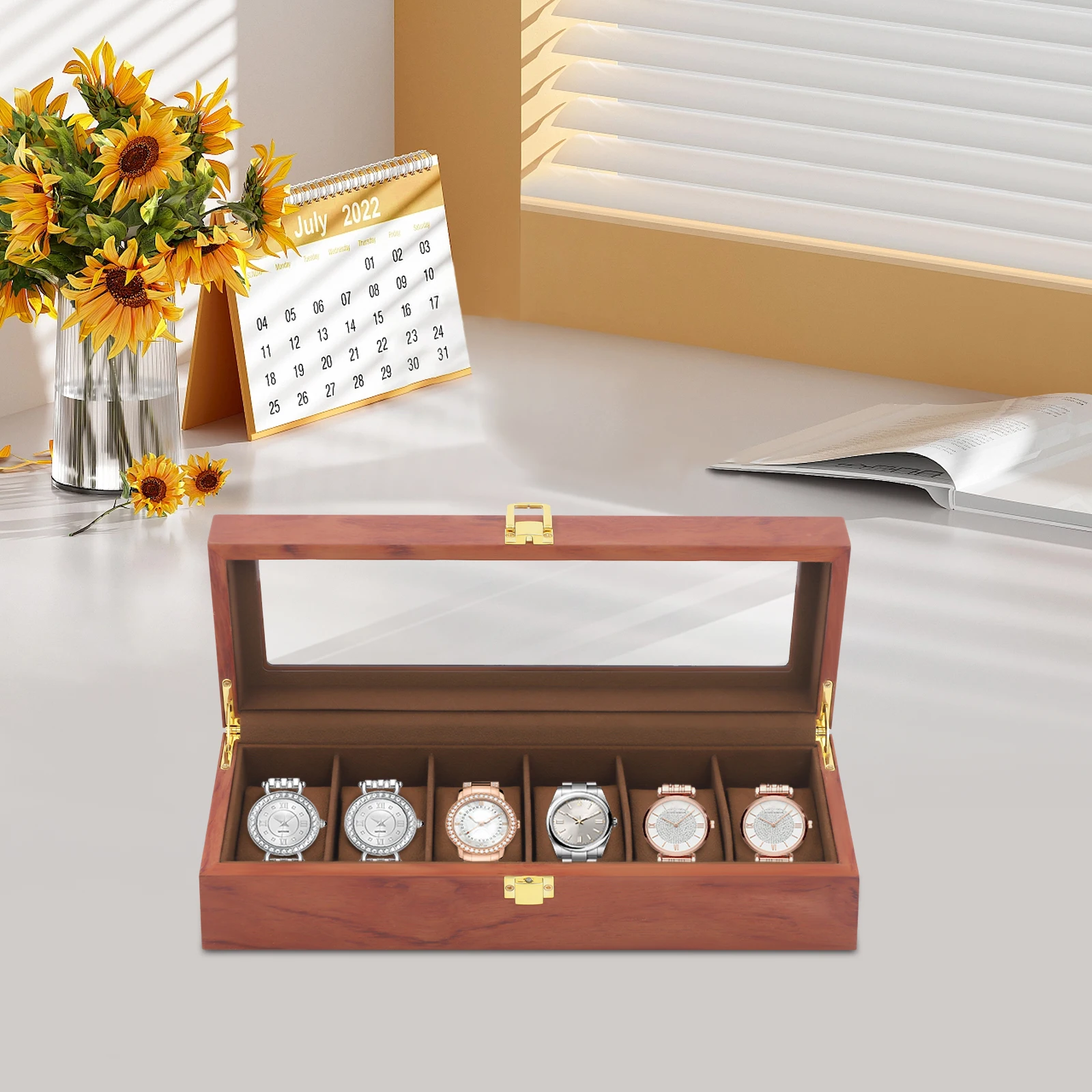 НОВАЯ прямоугольная винтажная коробка для часов, коричневая коробка для часов с 6 отделениями для хранения часов, браслетов, серег, ювелирных изделий
НОВАЯ прямоугольная винтажная коробка для часов, коричневая коробка для часов с 6 отделениями для хранения часов, браслетов, серег, ювелирных изделий