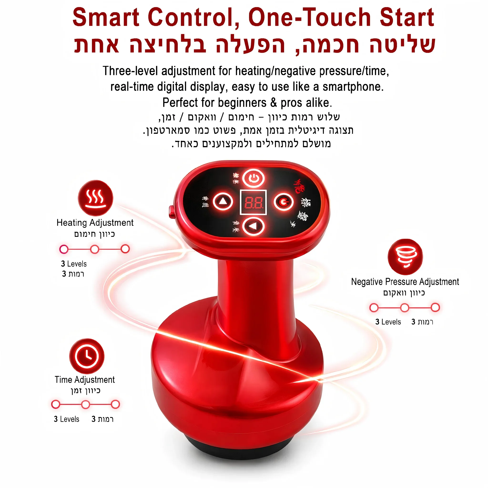 12 Gear Electric Cupping Massager Heating Gua Sha Vacuum Suction Body Massage Device Back Neck Shoulder Relaxation Therapy Tool
12 Gear Electric Cupping Massager Heating Gua Sha Vacuum Suction Body Massage Device Back Neck Shoulder Relaxation Therapy Tool