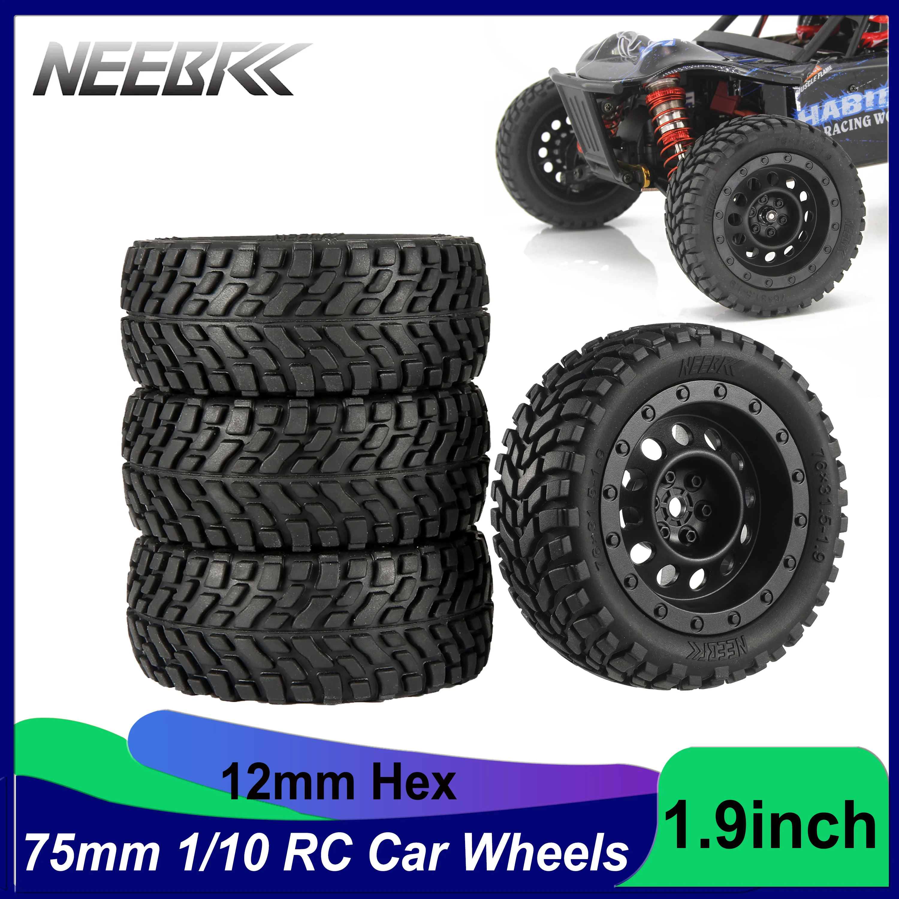 1/10 1/14 1/16 RC Racing Car Tire 1.9inch Tyre 12mm Hub Rim Wheels for Wltoys 144001 Scx10 Traxxas Trx-4 Tamiya Car Accessories
1/10 1/14 1/16 RC Racing Car Tire 1.9inch Tyre 12mm Hub Rim Wheels for Wltoys 144001 Scx10 Traxxas Trx-4 Tamiya Car Accessories