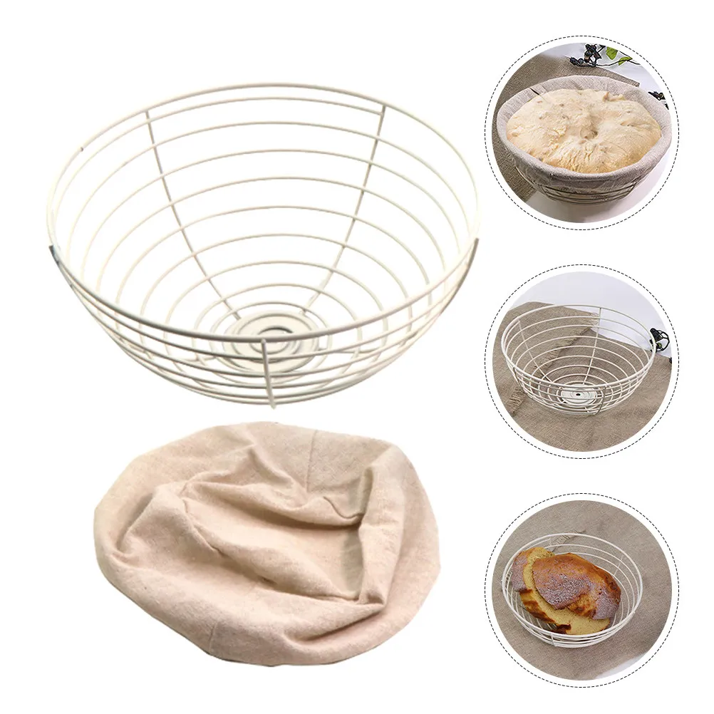 Round Banneton Bread Proofing Basket Carbon Steel Construction with Liner for Sourdough Dough Formation Baking
Round Banneton Bread Proofing Basket Carbon Steel Construction with Liner for Sourdough Dough Formation Baking