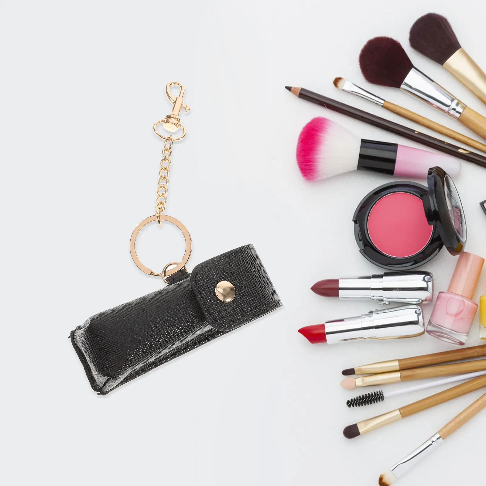 1pc Lipstick Keychain Holder Lip Balm Pouch Durable Sturdy Clasp For Women Girls Gift Wife Black Storage Bag Accessory
1pc Lipstick Keychain Holder Lip Balm Pouch Durable Sturdy Clasp For Women Girls Gift Wife Black Storage Bag Accessory