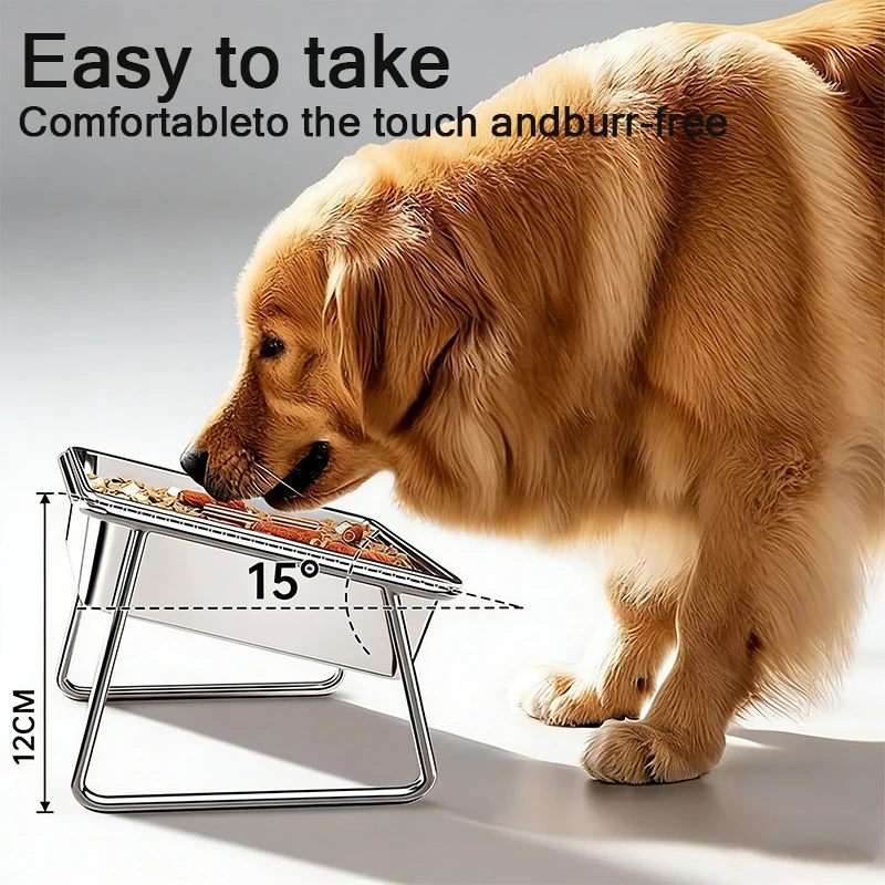 Stainless Steel Dog Bowl,304 Stainless Steel Dog Food and Water Bowl, 15°Tilted Raised Cat Food Bowl,Suitablefor Cats Small Dogs
Stainless Steel Dog Bowl,304 Stainless Steel Dog Food and Water Bowl, 15°Tilted Raised Cat Food Bowl,Suitablefor Cats Small Dogs