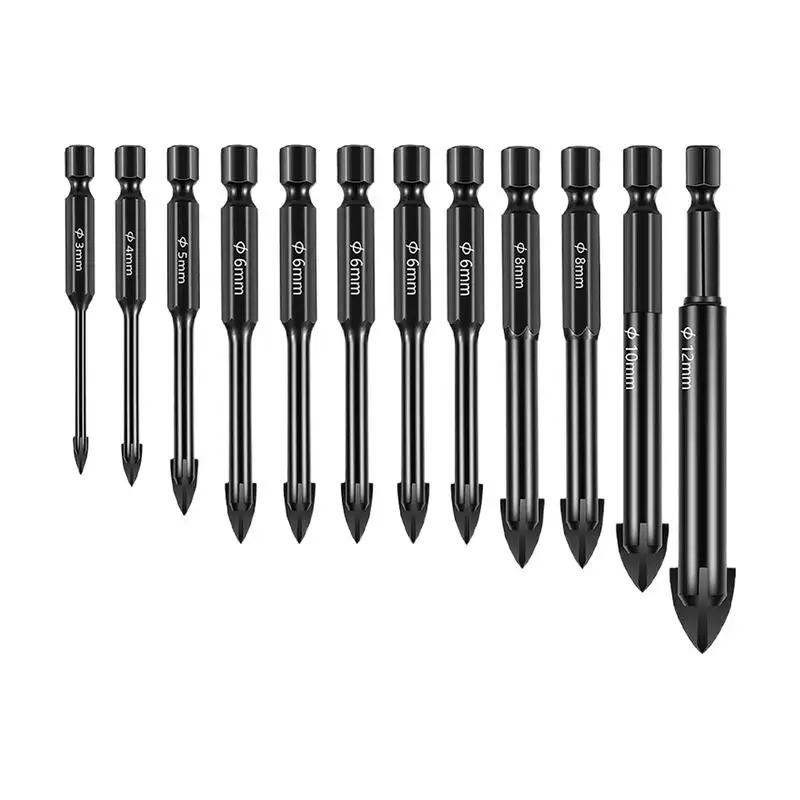 Masonry Drill Bit Set Shockproof Hex Shank Drill Bit Set Alloy Carbide Multi Purpose Tool Kit With High Density For Cement
Masonry Drill Bit Set Shockproof Hex Shank Drill Bit Set Alloy Carbide Multi Purpose Tool Kit With High Density For Cement