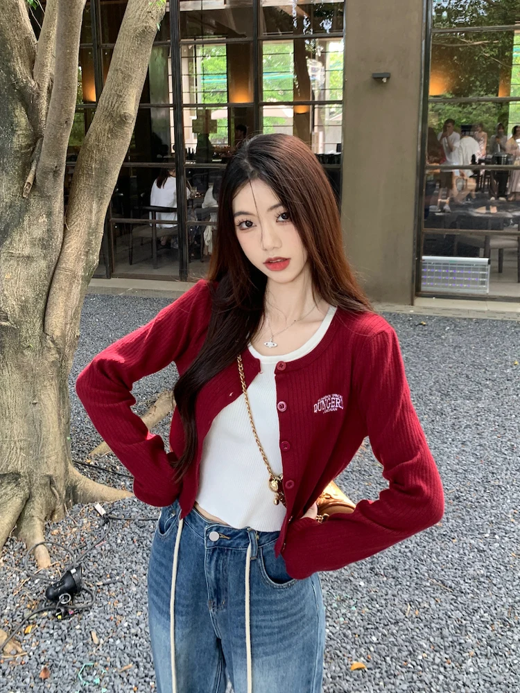 plus Size Red Knitted Open Cardigan Women's Spring Autumn New Loose Slimming Short Sleeve Long Sleeve Top Korean Style Commute
plus Size Red Knitted Open Cardigan Women's Spring Autumn New Loose Slimming Short Sleeve Long Sleeve Top Korean Style Commute