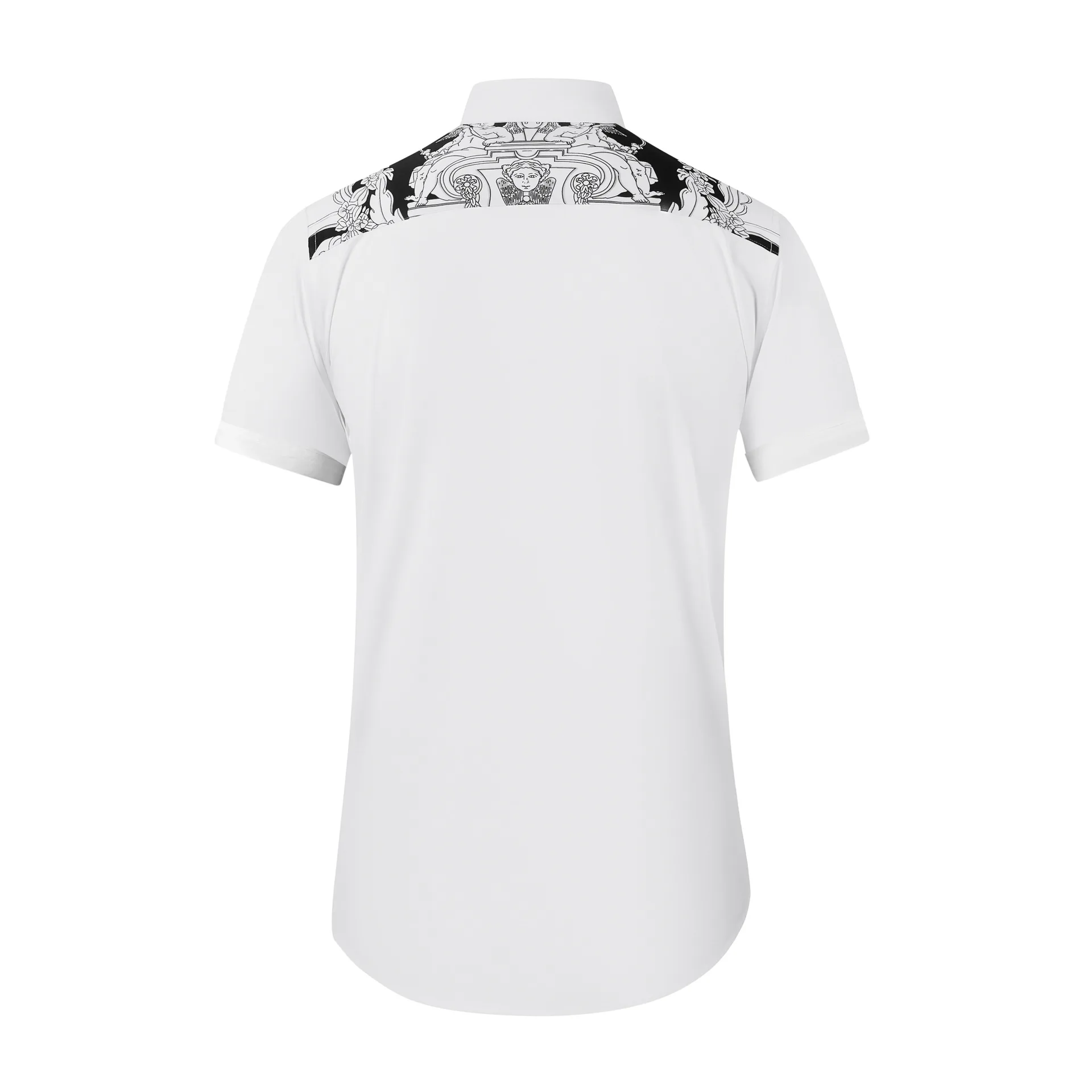 New Short Sleeve Shoulder Splicing Royal Flower Sleeve Ribbon Contrast Color Breathable Fashion Men's Shirt
New Short Sleeve Shoulder Splicing Royal Flower Sleeve Ribbon Contrast Color Breathable Fashion Men's Shirt