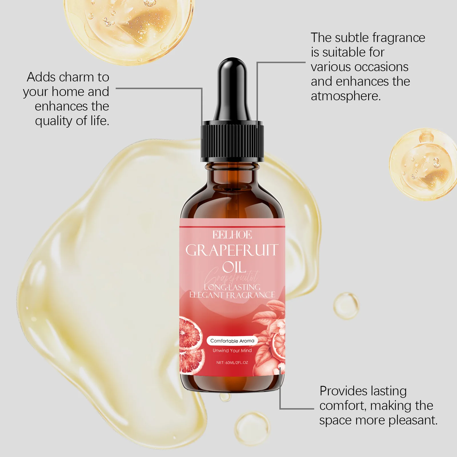EELHOE Grapefruit Essential Oils Massage Sooth Epidermis Improve Roughness Fresh Air Eliminate Odors Body Nourish Essential Oil
EELHOE Grapefruit Essential Oils Massage Sooth Epidermis Improve Roughness Fresh Air Eliminate Odors Body Nourish Essential Oil