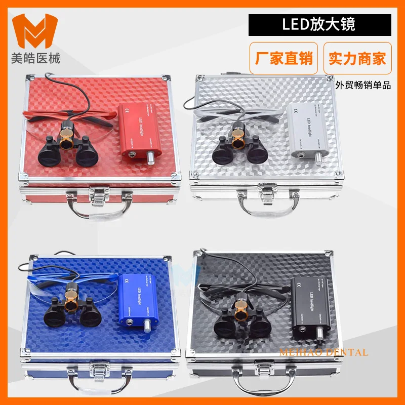 Dentals surgery binoculars magnifying glass 3.5X420 mm Optical glass magnifying glass LED head light with filter
Dentals surgery binoculars magnifying glass 3.5X420 mm Optical glass magnifying glass LED head light with filter