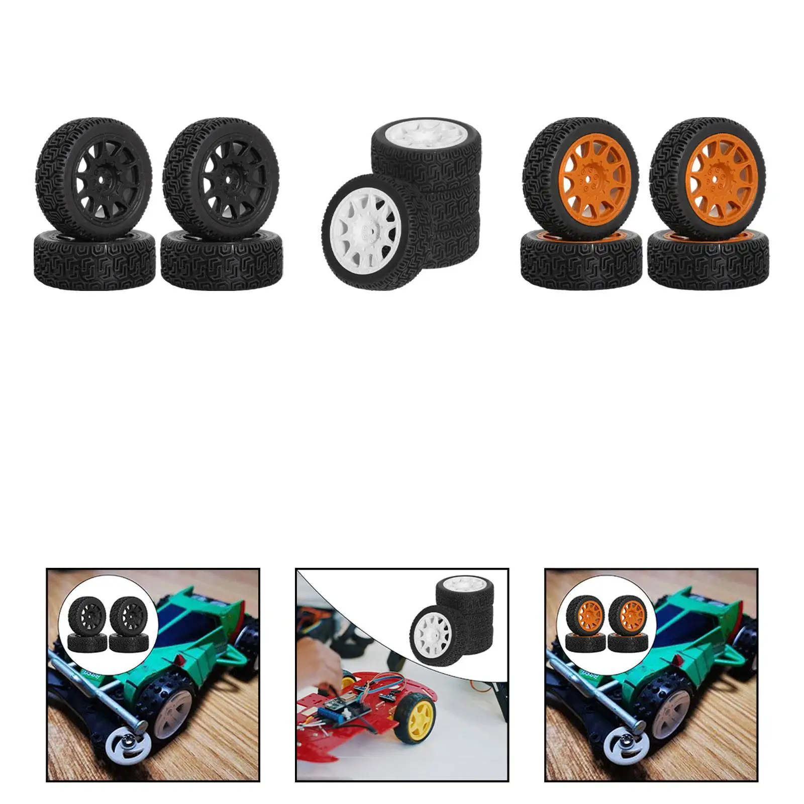 4 Pieces 1:10 RC Car Wheel Tires TT01 Easy to Install RC Modification Accessory Upgrade Parts RC Parts Replacement DIY Modified
4 Pieces 1:10 RC Car Wheel Tires TT01 Easy to Install RC Modification Accessory Upgrade Parts RC Parts Replacement DIY Modified
