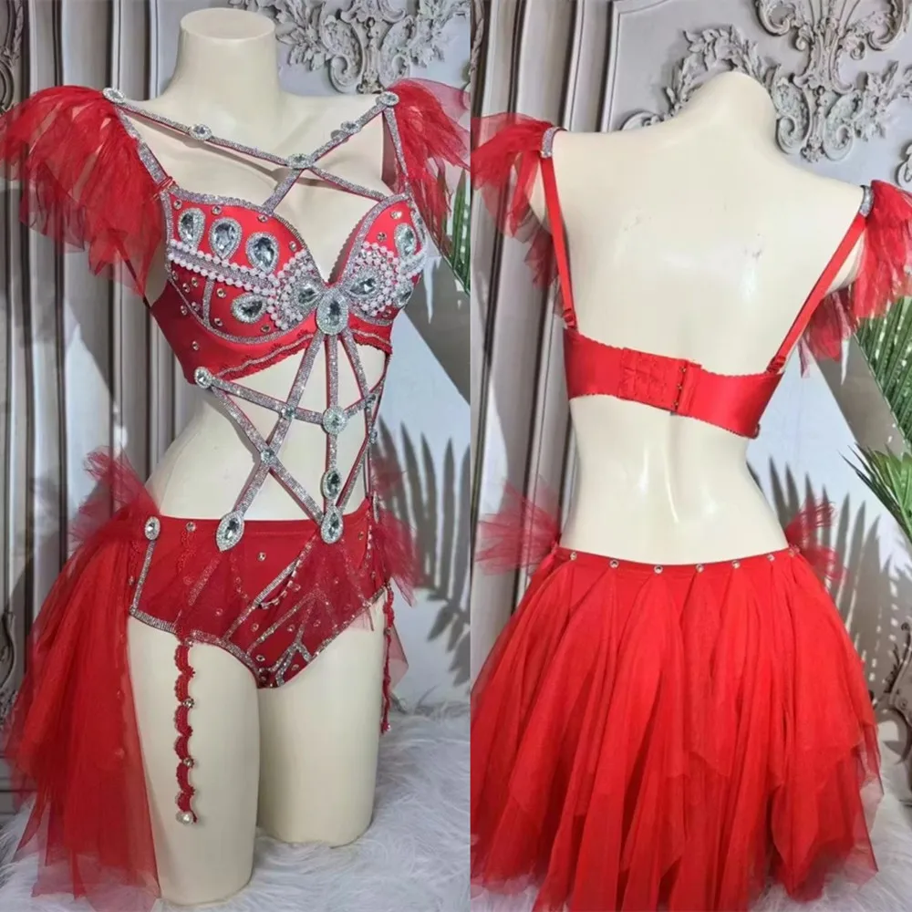 Singer Performance Stage Wear Rave Outfits Sexy Red Pink Rhinestones Bikini Bodysuit Nightclub Bar DJ Disco Dance Costume Dancer
Singer Performance Stage Wear Rave Outfits Sexy Red Pink Rhinestones Bikini Bodysuit Nightclub Bar DJ Disco Dance Costume Dancer