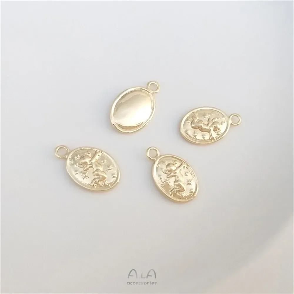 14K Gold Package Accessories Rose Angel French Vintage Pendant Handmade Bracelet Necklace Hanging Tag DIY Charm Jewelry K439
14K Gold Package Accessories Rose Angel French Vintage Pendant Handmade Bracelet Necklace Hanging Tag DIY Charm Jewelry K439