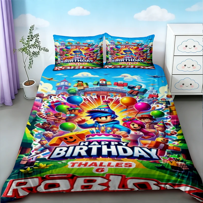 Teens Roblox 3pcs Duvet Cover Set Cartoon Bedding Set Quilt Cover Queen King Size for Bedroom Decor Home Gifts
Teens Roblox 3pcs Duvet Cover Set Cartoon Bedding Set Quilt Cover Queen King Size for Bedroom Decor Home Gifts