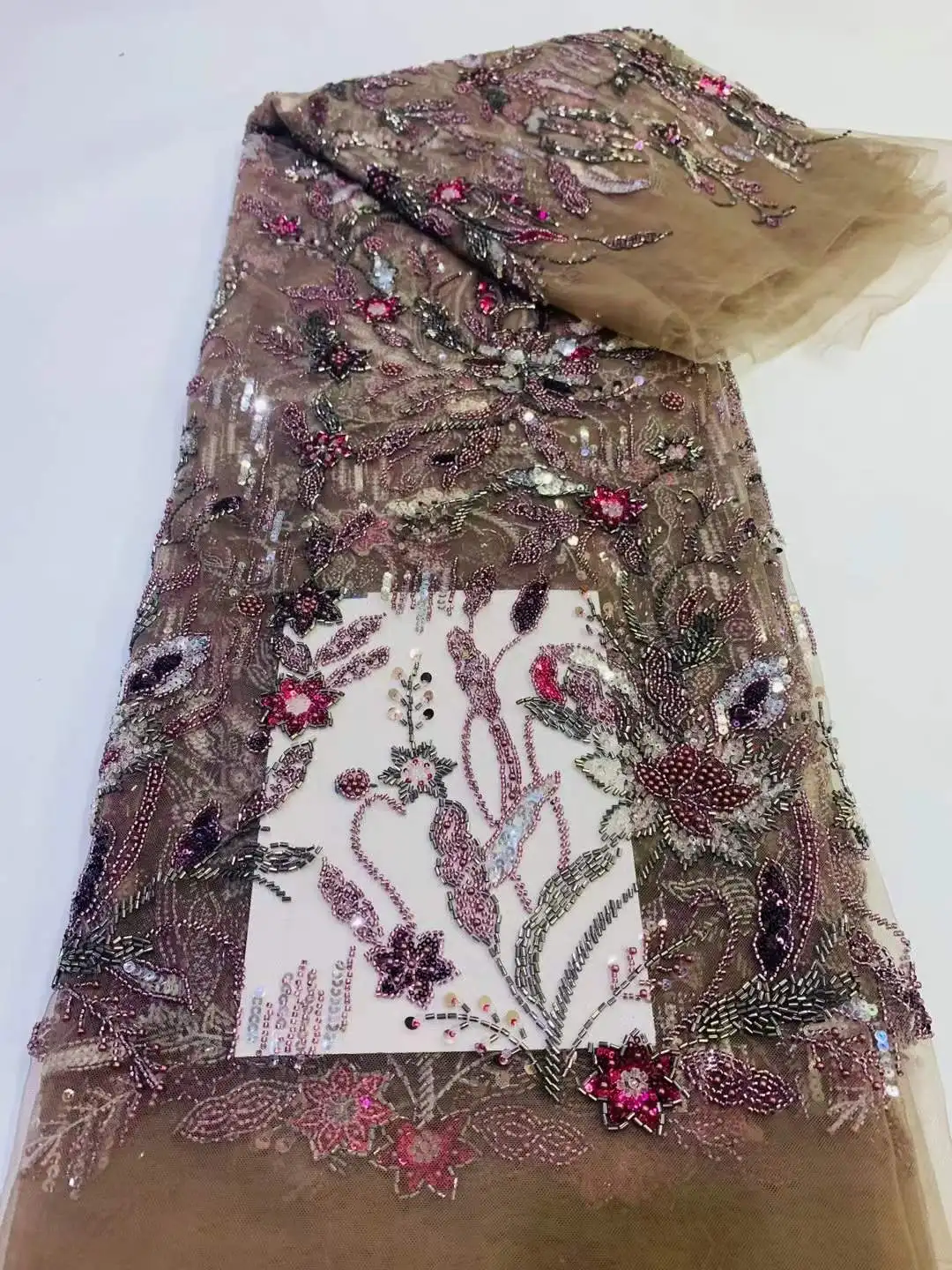African Sequins Beaded Lace Fabric 2023 5 Yards High Quality French Nigerian Groom Lace Fabrics For Sewing Dress Wedding Party
African Sequins Beaded Lace Fabric 2023 5 Yards High Quality French Nigerian Groom Lace Fabrics For Sewing Dress Wedding Party