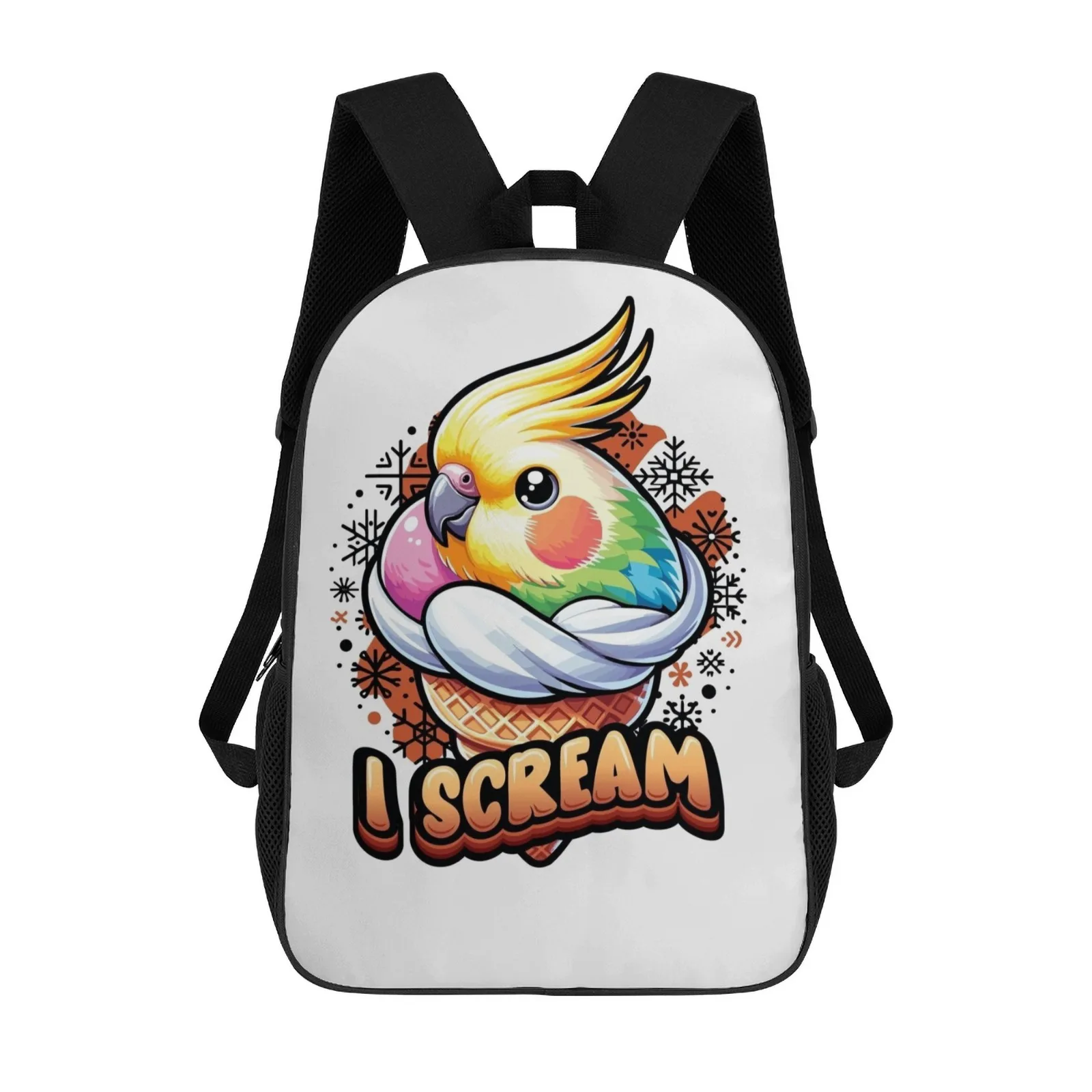 I Scream забавные школьные рюкзаки с принтом Cockatiel Mochila для подростков, классные сумки для девочек, 17-дюймовый школьный рюкзак, сумка
I Scream забавные школьные рюкзаки с принтом Cockatiel Mochila для подростков, классные сумки для девочек, 17-дюймовый школьный рюкзак, сумка