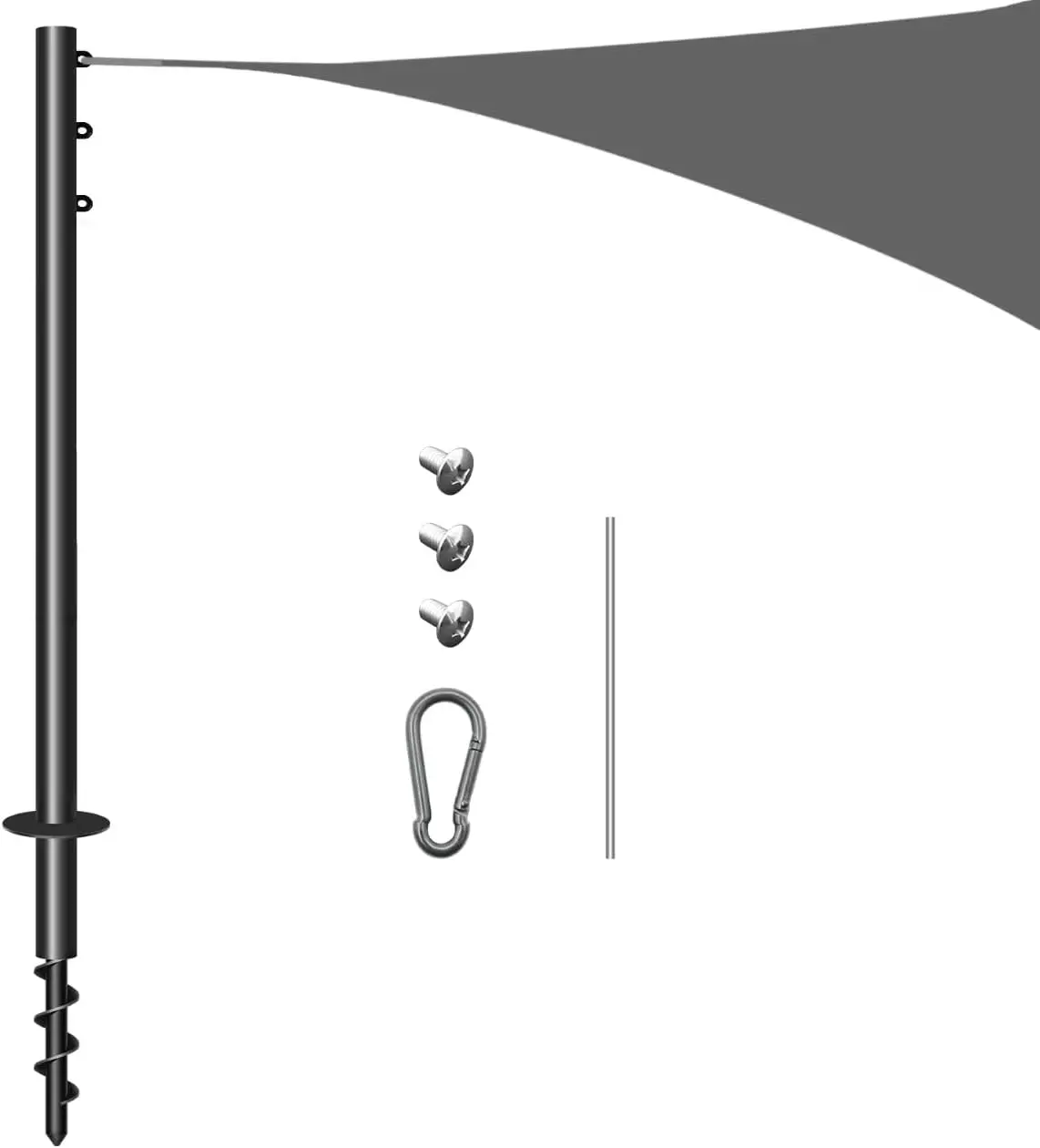 Shade Sail Poles 11.4Ft Heavy Duty Sun Shade Poles of Spiral Drill Bit,Screw in Poles for Sun Shades Outdoor, Support Awning
Shade Sail Poles 11.4Ft Heavy Duty Sun Shade Poles of Spiral Drill Bit,Screw in Poles for Sun Shades Outdoor, Support Awning