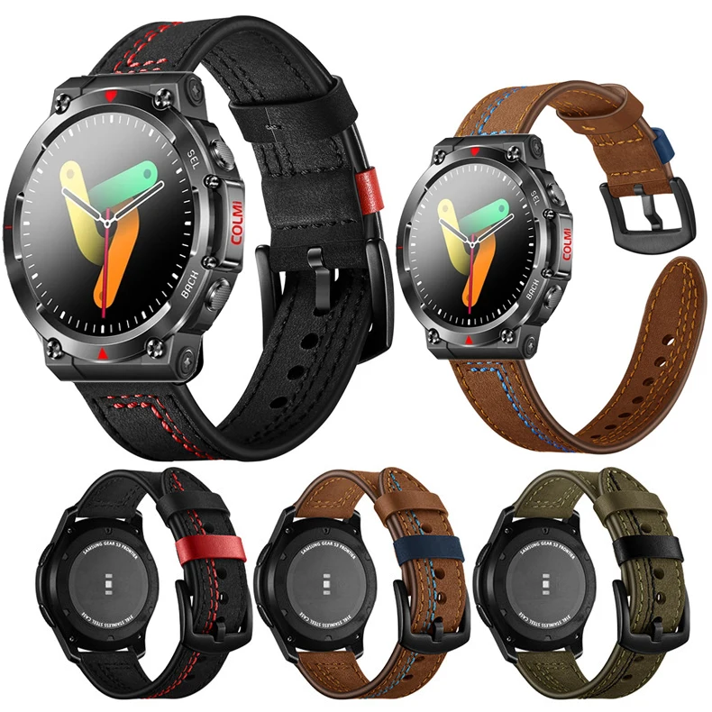 Quick Release Leather Watchbands for COLMI V70 Casual Belt Smart Watch Strap Soft Bracelet Wrist Watch Band 22mm
Quick Release Leather Watchbands for COLMI V70 Casual Belt Smart Watch Strap Soft Bracelet Wrist Watch Band 22mm
