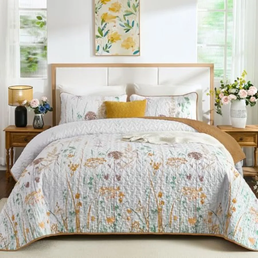 Yellow Quilt Queen Size Floral Botanical Queen Quilts Bedding Set 3 Pieces Soft Lightweight Microfiber Yellow Flower Bedspread
Yellow Quilt Queen Size Floral Botanical Queen Quilts Bedding Set 3 Pieces Soft Lightweight Microfiber Yellow Flower Bedspread