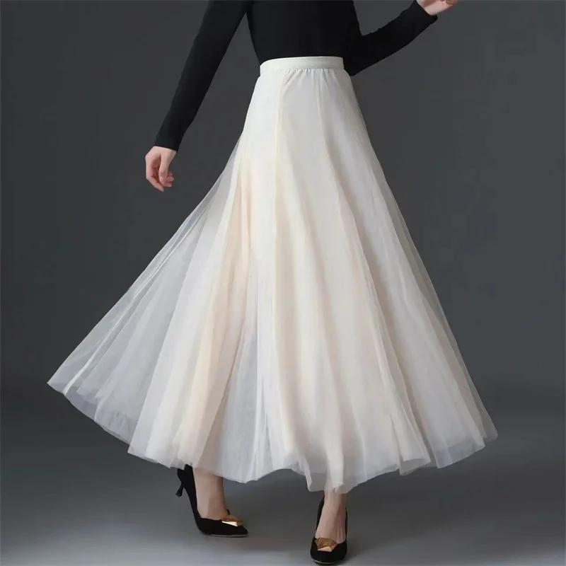 Vintage Tulle Skirt Women Streetwear Elastic High Waist Mesh Pleated Skirts Summer Elegant Korean A Line Office Ladies Skirt New
Vintage Tulle Skirt Women Streetwear Elastic High Waist Mesh Pleated Skirts Summer Elegant Korean A Line Office Ladies Skirt New