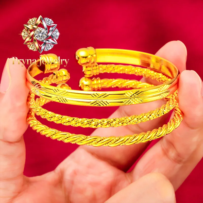 Pryna Jewelry 24K Gold Open Beaded Bangle | AU999 Pure Gold, round beads linked, adjustable open design, graceful for daily wea
Pryna Jewelry 24K Gold Open Beaded Bangle | AU999 Pure Gold, round beads linked, adjustable open design, graceful for daily wea