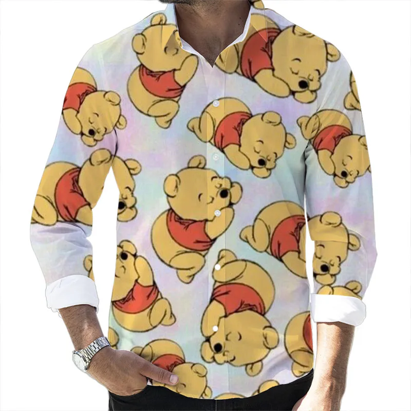 New Fall 2022 Disney Cartoon Casual 3D Printed Long Sleeve Lapel Slim Fit Mickey and Winnie the Pooh Brand Men's Top
New Fall 2022 Disney Cartoon Casual 3D Printed Long Sleeve Lapel Slim Fit Mickey and Winnie the Pooh Brand Men's Top
