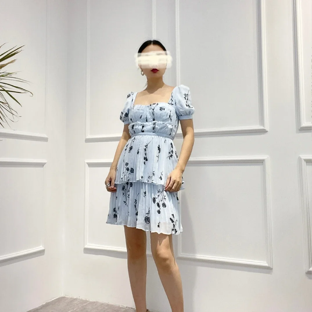 2022 New Summer Ladies High Quality Sweetheart Neck Design Black Flower Print Flounced Egde Shirred Yellow Blue Mini Dresses
2022 New Summer Ladies High Quality Sweetheart Neck Design Black Flower Print Flounced Egde Shirred Yellow Blue Mini Dresses