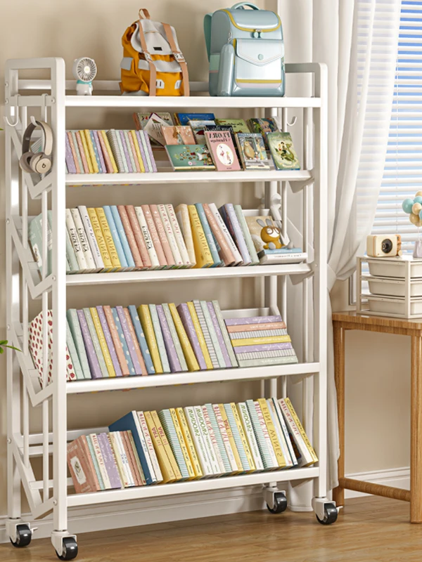 JK Precision Bookshelf Free-Standing Mobile Book Cart Simple Multi-Layer Storage Rack Easy to Move Ground-Based Organizer
JK Precision Bookshelf Free-Standing Mobile Book Cart Simple Multi-Layer Storage Rack Easy to Move Ground-Based Organizer