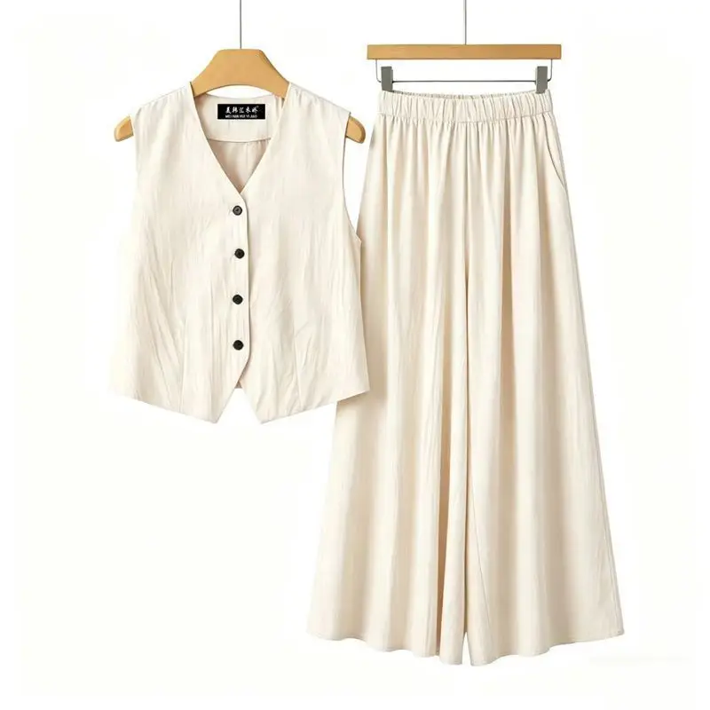Summer Sleeveless 2026 Old Money Style Vest Set High-end Fashion Wide Leg Pants Temperament Two-piece Set
Summer Sleeveless 2026 Old Money Style Vest Set High-end Fashion Wide Leg Pants Temperament Two-piece Set