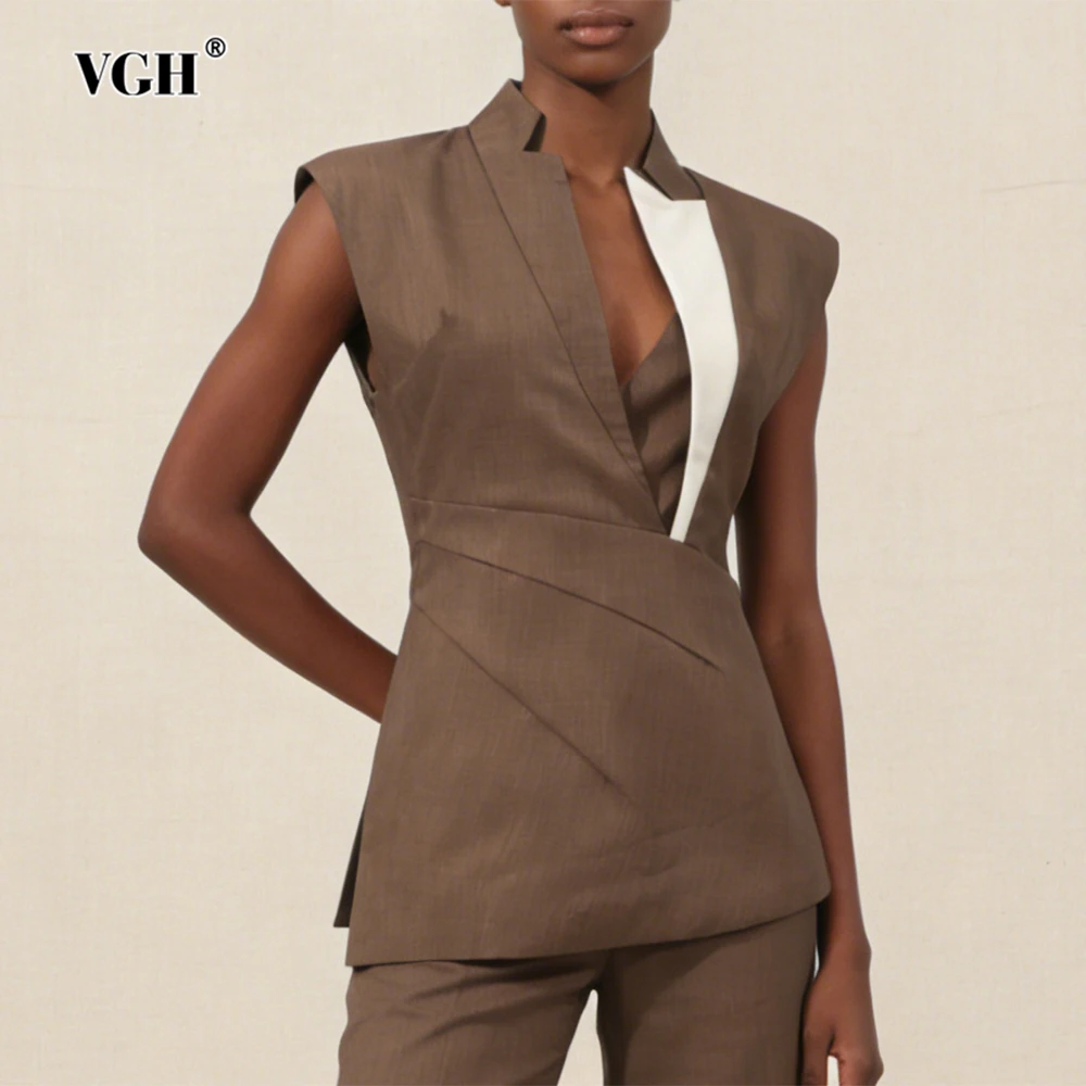 Женские куртки VGH в британском стиле, яркие, элегантные, с V-образным вырезом, без рукавов, осенние, для похудения, для повседневной носки, новинка
Женские куртки VGH в британском стиле, яркие, элегантные, с V-образным вырезом, без рукавов, осенние, для похудения, для повседневной носки, новинка