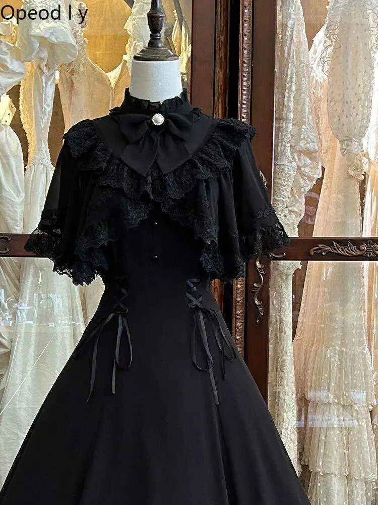 Vintage Black Lolita Dress 2026 Summer New Japanese Style Cla Sweet Lace Girls Gothic Princess Cos Long Dresses for Women
Vintage Black Lolita Dress 2026 Summer New Japanese Style Cla Sweet Lace Girls Gothic Princess Cos Long Dresses for Women