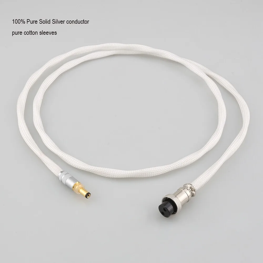 5N 99.999% Pure Silver PTFE DC Power Cable Gold Plated GX16 2Pin Aviation Plug to DC 5.5*2.1/2.5mm power for Linear Power Source
5N 99.999% Pure Silver PTFE DC Power Cable Gold Plated GX16 2Pin Aviation Plug to DC 5.5*2.1/2.5mm power for Linear Power Source