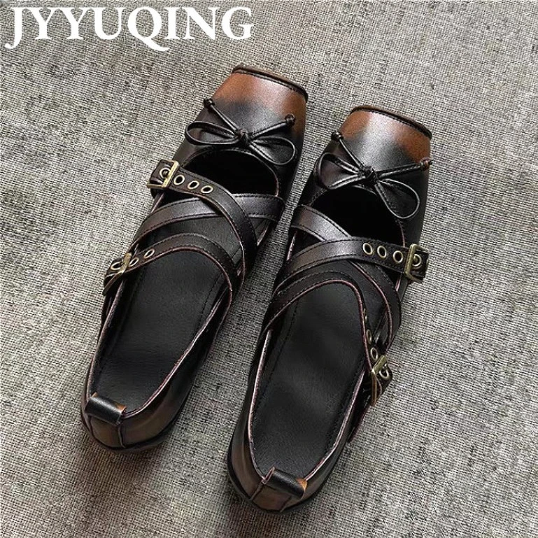 Bow Ballet Marie Janes Flats Women Shoes Loafers Square Toe Designer Sandals Woman Summer 2025 Shallow Retro Leather Zapatos
Bow Ballet Marie Janes Flats Women Shoes Loafers Square Toe Designer Sandals Woman Summer 2025 Shallow Retro Leather Zapatos