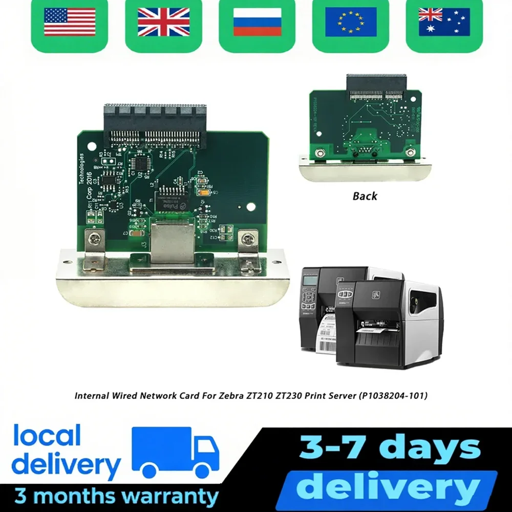 P1038204-01 Internal Ethernet Print Server Network Card For Zebra ZT210 ZT220 ZT230 Printer
P1038204-01 Internal Ethernet Print Server Network Card For Zebra ZT210 ZT220 ZT230 Printer