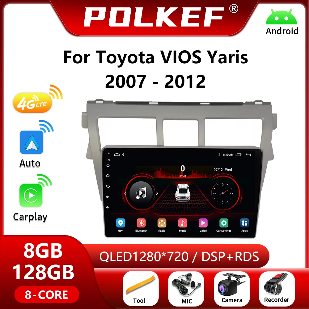 For Toyota VIOS Yaris 2007-2012 Android 13 Car Radio Multimedia Video Player GPS Navigation 2Din DVD Stereo Autoradio Head Unit
For Toyota VIOS Yaris 2007-2012 Android 13 Car Radio Multimedia Video Player GPS Navigation 2Din DVD Stereo Autoradio Head Unit