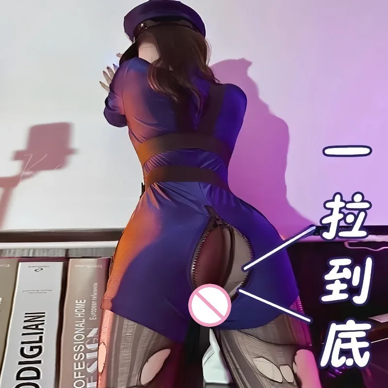 Large Size Sexy Policewoman Cosplay Zip Open Crotch Bodysuit Night Show Cos Queen Uniform Flight Attendant Instructor Lingerie
Large Size Sexy Policewoman Cosplay Zip Open Crotch Bodysuit Night Show Cos Queen Uniform Flight Attendant Instructor Lingerie