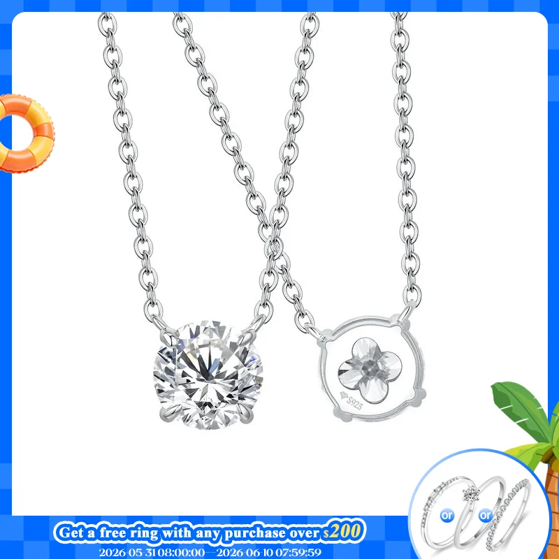 ATTAGEMS Necklace For Woman Pendant Moissanite Diamond 6.5mm 1CT 925 Silver Necklace For Women Chains Party Bridal Fine Jewelry
ATTAGEMS Necklace For Woman Pendant Moissanite Diamond 6.5mm 1CT 925 Silver Necklace For Women Chains Party Bridal Fine Jewelry