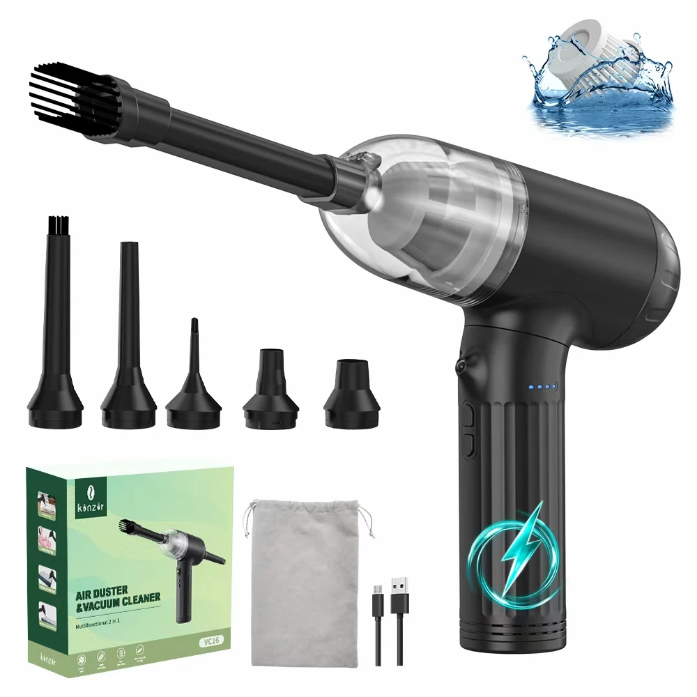High Power 2-in-1 Vacuum Cleaner and Air Dust Rechargeable Electric Vehicle Cleaning Products Other Household Tool Accessories
High Power 2-in-1 Vacuum Cleaner and Air Dust Rechargeable Electric Vehicle Cleaning Products Other Household Tool Accessories