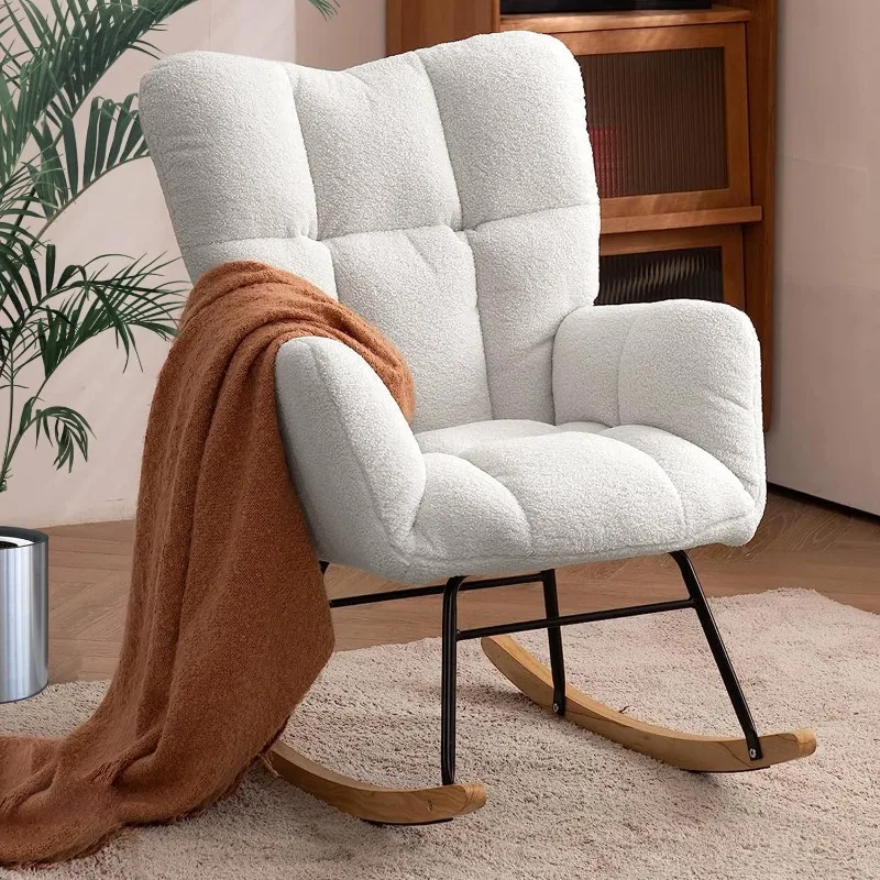 Rocking Chair Nursery, Teddy Glider Rocker with High Backrest, Modern Rocking Accent Chairs for Nursery, Living Room,
Rocking Chair Nursery, Teddy Glider Rocker with High Backrest, Modern Rocking Accent Chairs for Nursery, Living Room,