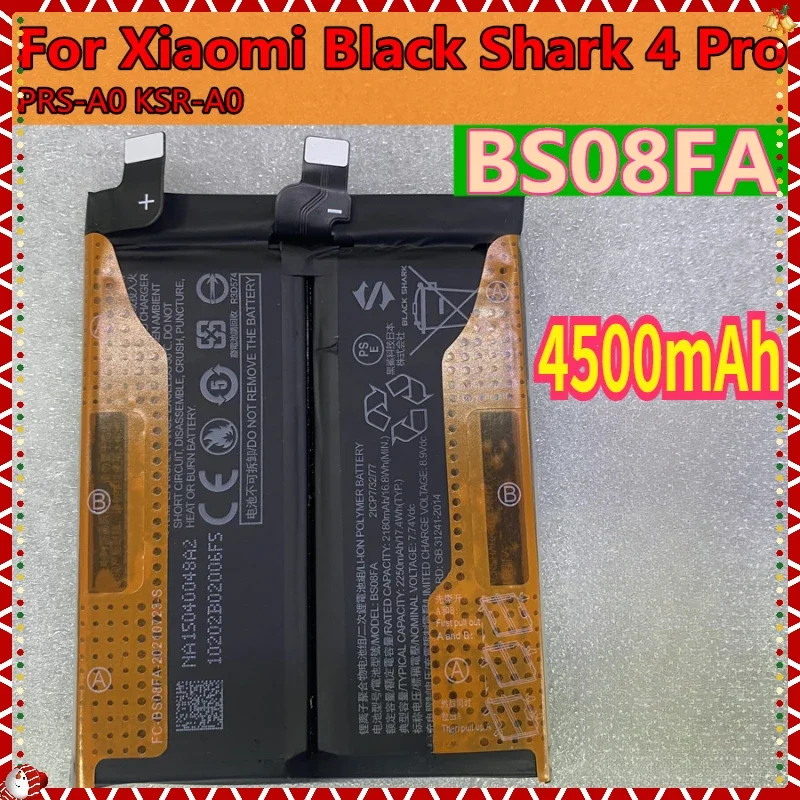4500mAh BS08FA Phone Battery for Xiaomi Black Shark 4 Pro 4Pro / 4S Pro 4SPro PRS-H0 PRS-A0 5RS KSR-A0 New High Quality
4500mAh BS08FA Phone Battery for Xiaomi Black Shark 4 Pro 4Pro / 4S Pro 4SPro PRS-H0 PRS-A0 5RS KSR-A0 New High Quality
