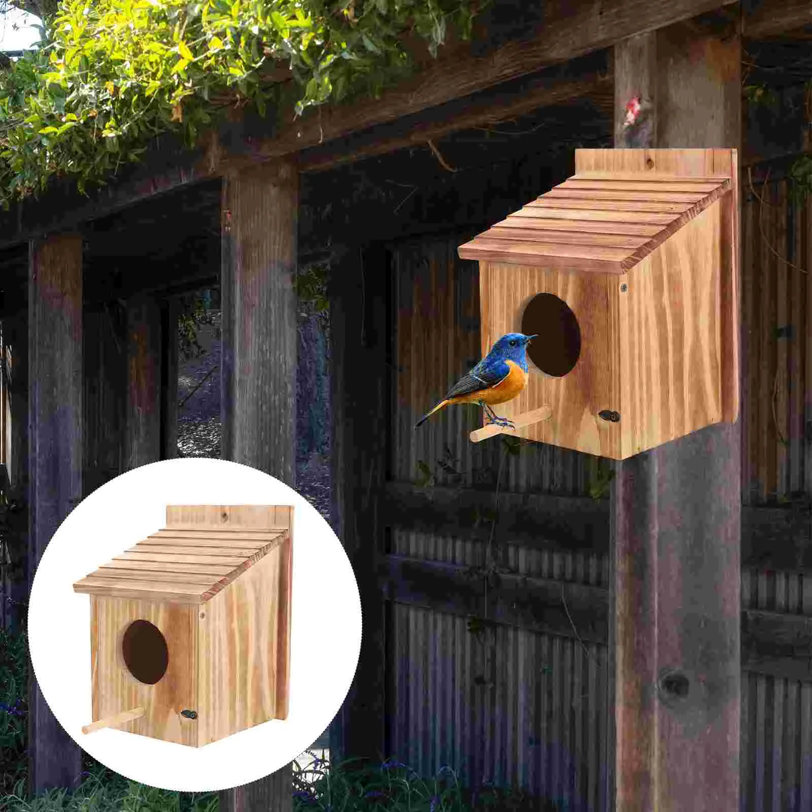 Wooden Feeding Cage 15x16x21 5cm Outdoor Bird House for Breeding Small Birds Safe Comfortable Decoration Attracts
Wooden Feeding Cage 15x16x21 5cm Outdoor Bird House for Breeding Small Birds Safe Comfortable Decoration Attracts