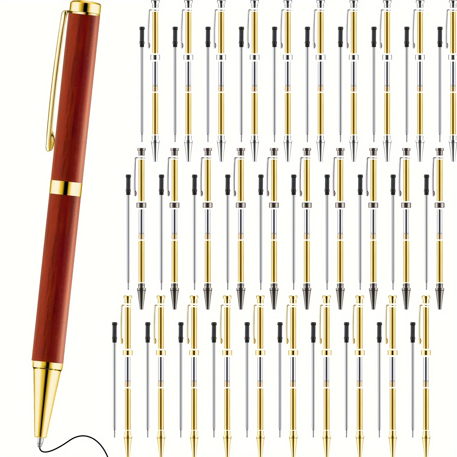 30 Pcs Slimline Pen Kit Wood Turning Pen Kits Twist Pen Kit With Refill Lathe Turning Supplies For DIY Pen Making Office Supplies Friend Gifts (Black, Silver, Gold)
30 Pcs Slimline Pen Kit Wood Turning Pen Kits Twist Pen Kit With Refill Lathe Turning Supplies For DIY Pen Making Office Supplies Friend Gifts (Black, Silver, Gold)