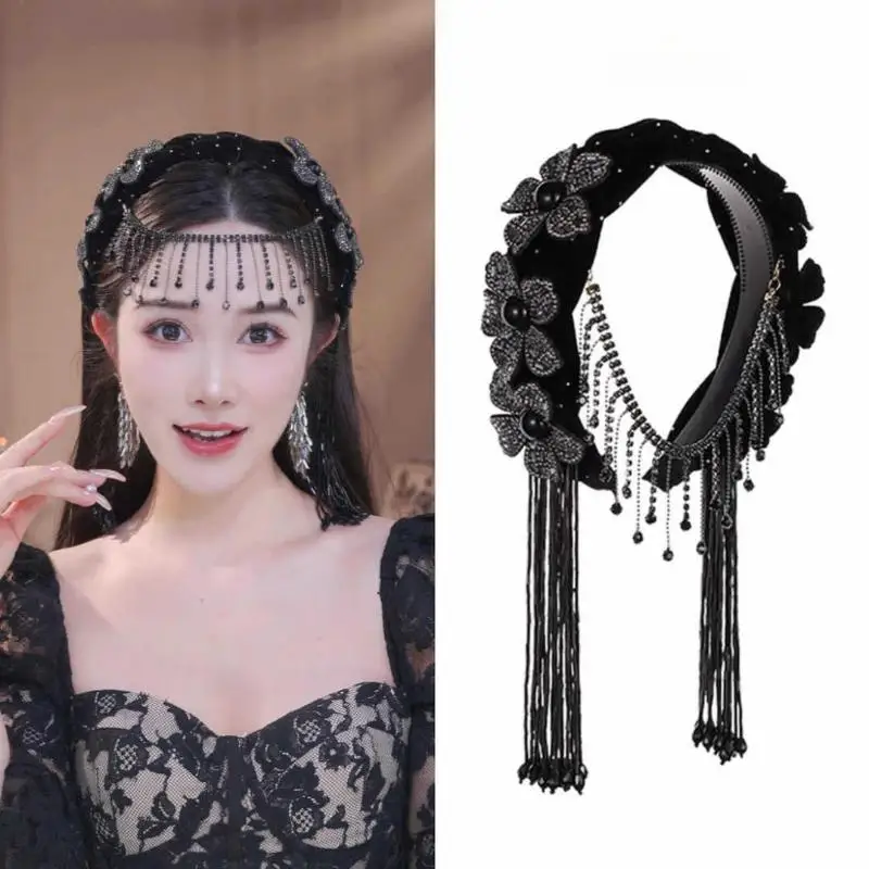 Fashion Bridal Wedding Hair Hoop Sparkling Rhinestone Flower Tassel Headband Party Celebration Hair Band Headdress Gifts
Fashion Bridal Wedding Hair Hoop Sparkling Rhinestone Flower Tassel Headband Party Celebration Hair Band Headdress Gifts