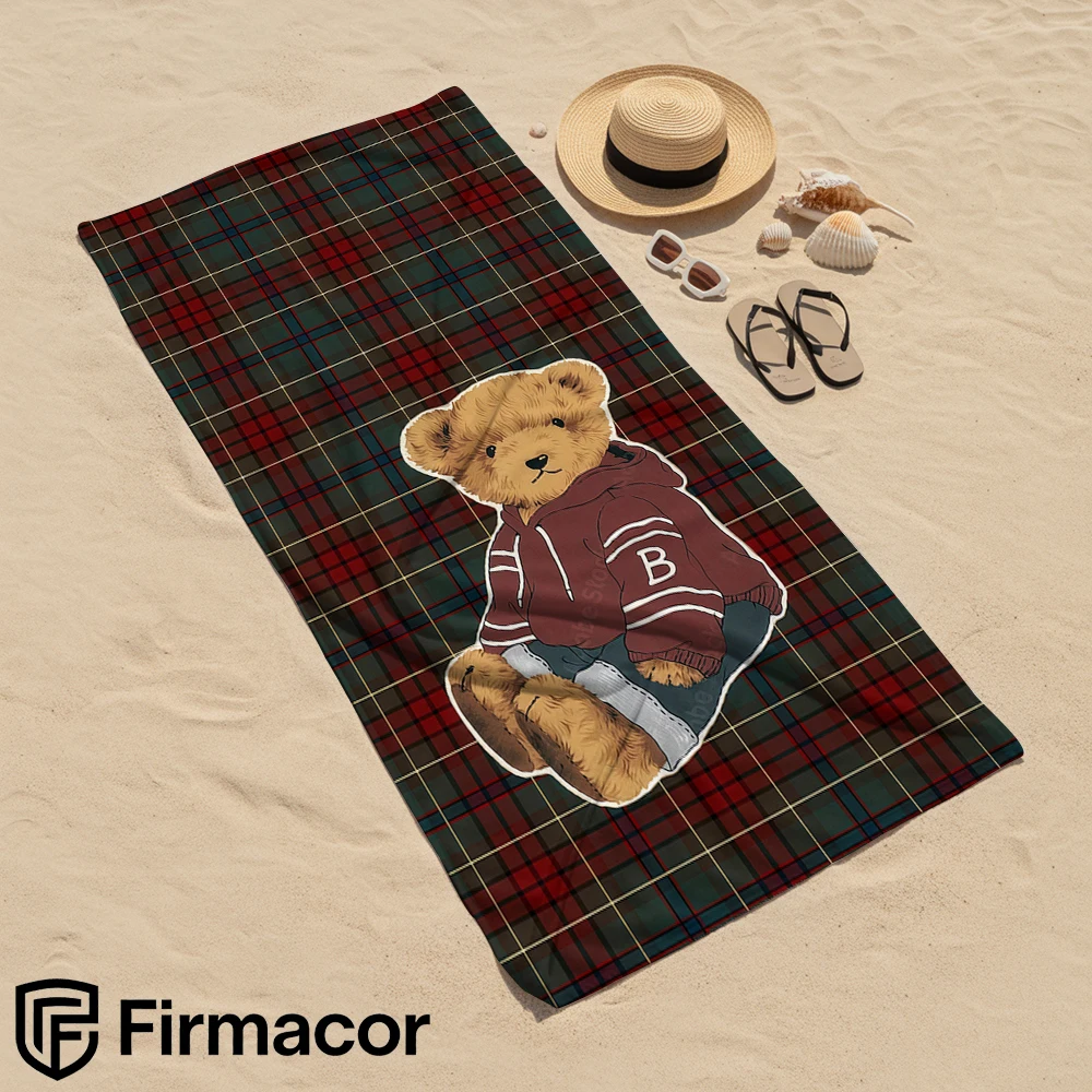 Plaid Teddy Bear Soft Portable Travel Towel Unisex Ultra Lightweight Microfiber Oversized Sand Free Quick Dry Beach Towel
Plaid Teddy Bear Soft Portable Travel Towel Unisex Ultra Lightweight Microfiber Oversized Sand Free Quick Dry Beach Towel