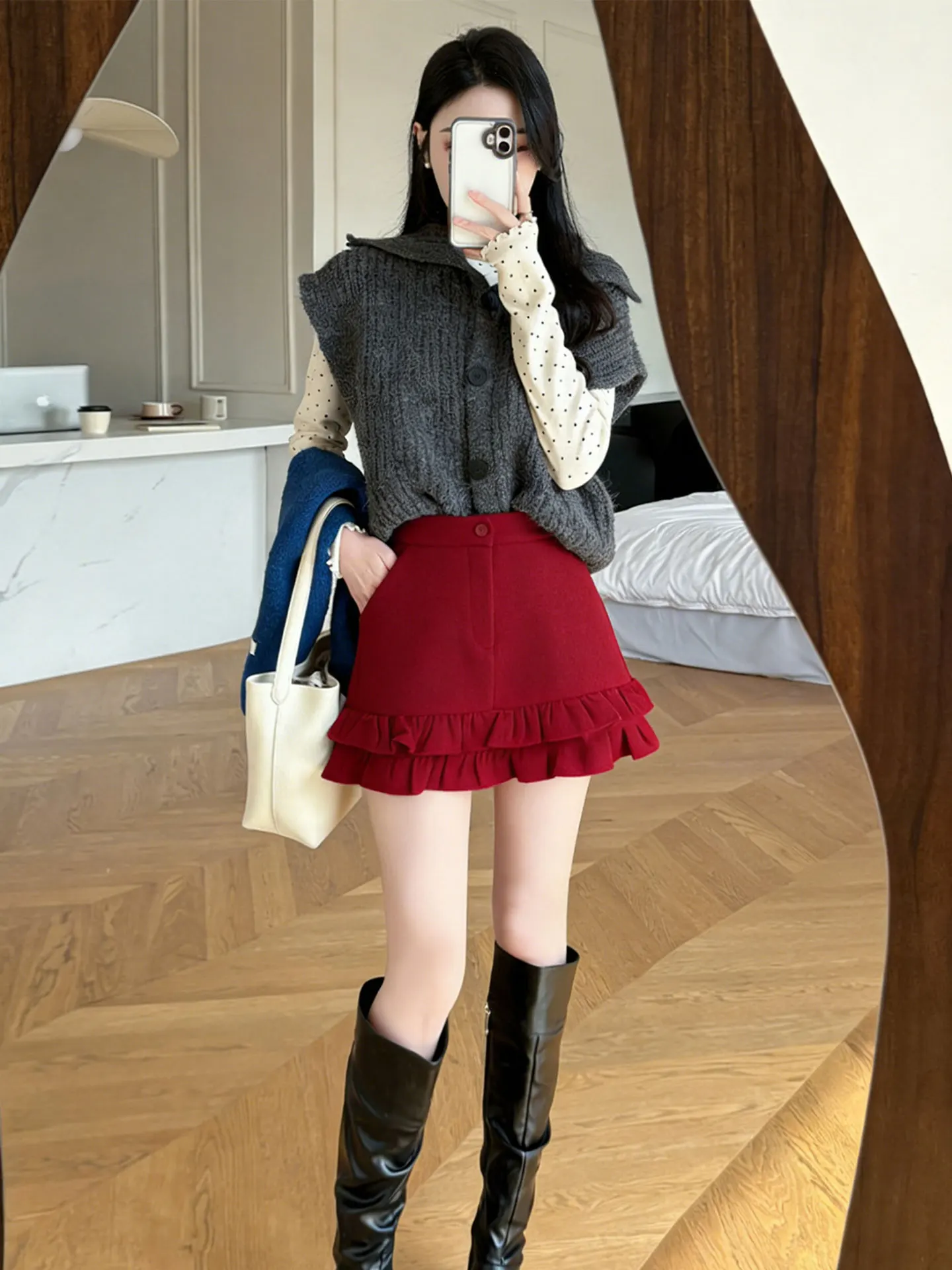 plus Size Red A-Line Skirt Women's Spring Fashion High Waist Warm Polyester Commute Style Pear Shape Hip Covering Skirt
plus Size Red A-Line Skirt Women's Spring Fashion High Waist Warm Polyester Commute Style Pear Shape Hip Covering Skirt